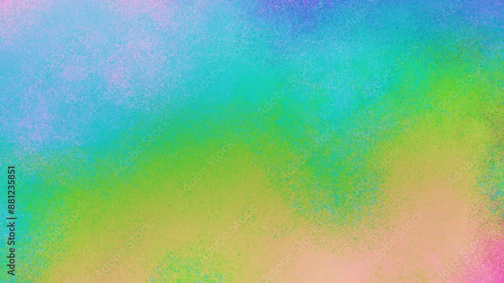 Poster Seamless colorful abstract background with rough grain for loop playback. Dynamic gradient animation with grainy grains on abstract background