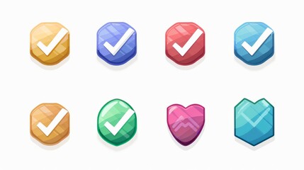 Check mark icons stock illustration