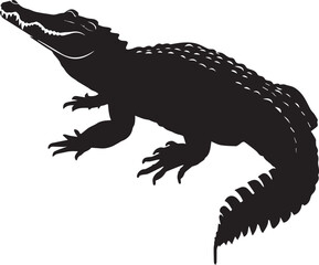 crocodile in a black