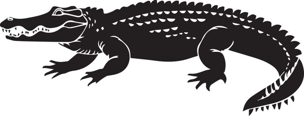 crocodile in a black