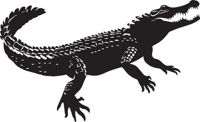 Naklejka premium crocodile with a background