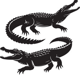 Obraz premium crocodile with a background