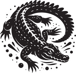 crocodile with a background