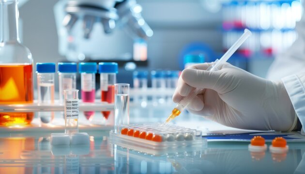 Exploring Personalized Medicine: Researcher Conducting Clinical Trials with Medical Documentation and Participants