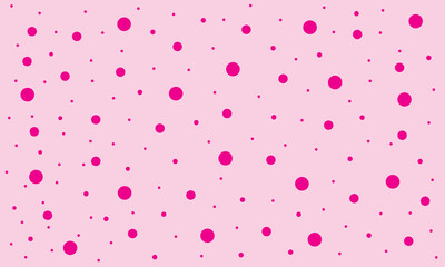 Pink dots seamless pattern, polka dots pink background. Random dots.