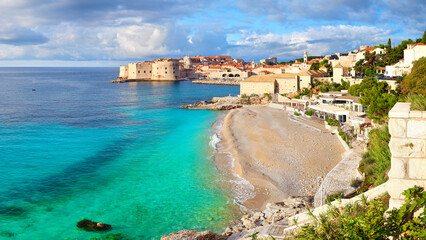 Golden morning light on Old Town Dubrovnik