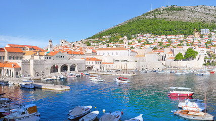 Beautiful day in the Old Port of Dubrovnik