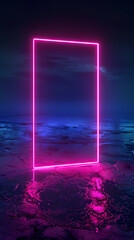 Neon frame glow in the dark