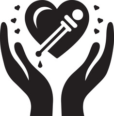 silhouette of a couple with heart