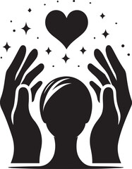 Fototapeta premium silhouette of a couple with heart