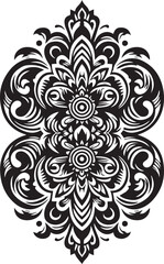 black and white ornament