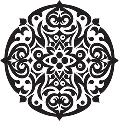 black and white ornament