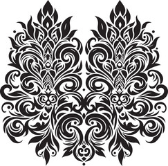 black and white ornament