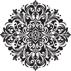 black and white ornament