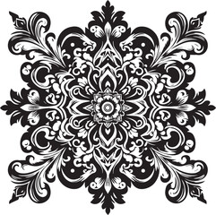 black and white ornament