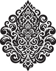 black and white ornament