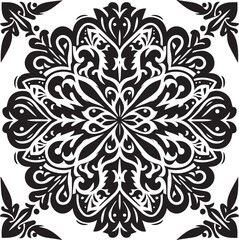 black and white ornament