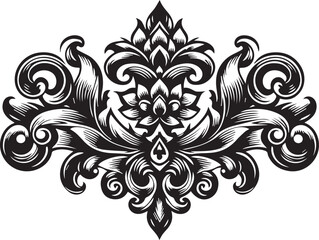 Obraz premium black and white ornament