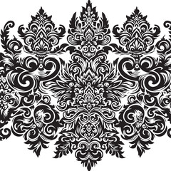 black and white ornament
