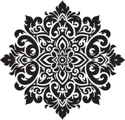 black and white ornament