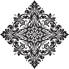 black and white ornament