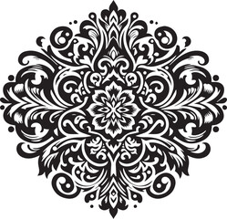 black and white ornament