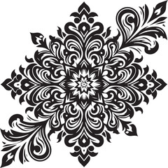 black and white ornament