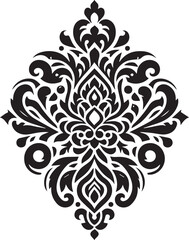 black and white ornament