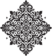 black and white ornament