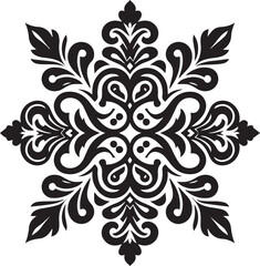 black and white ornament