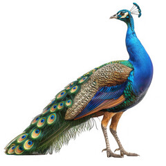 Obraz premium Majestic Peacock with Vibrant Feathers.