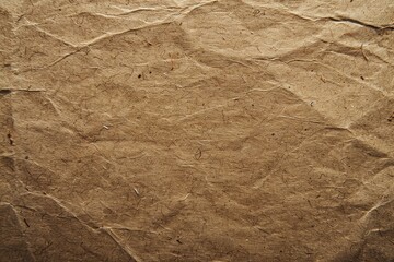 Brown crumpled paper texture background.