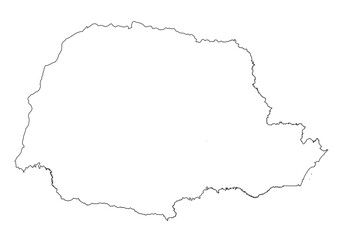 Mapa do estado de Paraná, Brasil