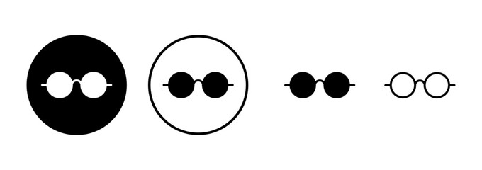 Glasses icon vector isolated on white background. Stylish Eyeglasses. Glasses vector. Optical concept