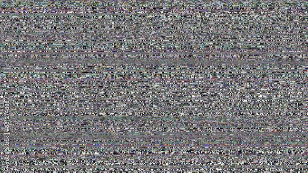 Fototapete old retro tv - static tv abstract noise caused by bad signal reception. loop animation