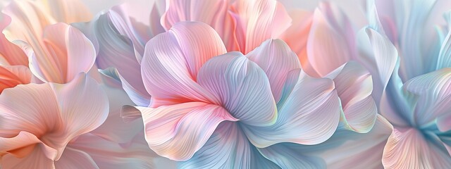 Fototapeta premium Colorful flowers close up on white background, showcasing floral beauty