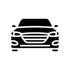 front car vehicle glyph icon vector. front car vehicle sign. isolated symbol illustration © vectorwin