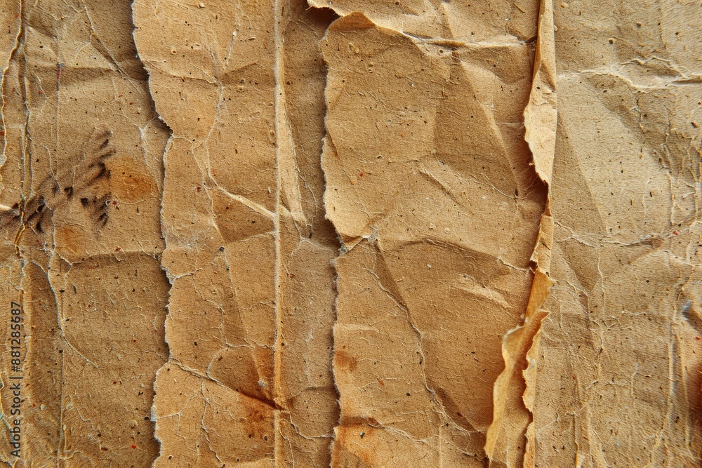 Poster a piece of paper with a brown background and a few lines on it. the paper appears to be torn and has