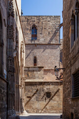 Carrer de la Pietat in the Gothic quarter of Barcelona, Catalonia, Spain