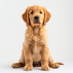 Obraz premium a golden retriever puppy sitting