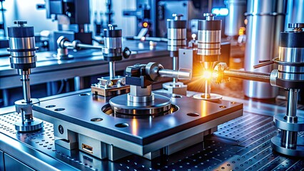 Fototapeta premium Quantum metrology instrumentation for precise measurement in advanced semiconductor fabrication, Quantum