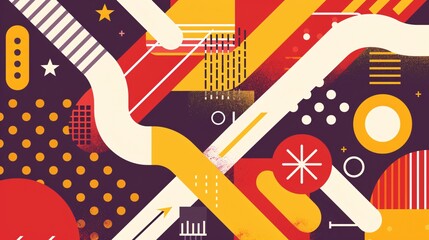 Abstract Geometric Pattern in Vibrant Colors