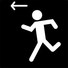 Emergency Exit Sign Set Vector Illustration