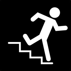 Emergency Exit Sign Set Vector Illustration