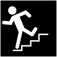 Emergency Exit Sign Set Vector Illustration