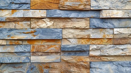 Stone Brick Wall Background: Textured and Rugged