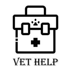 Fototapeta premium vet help Line Icon