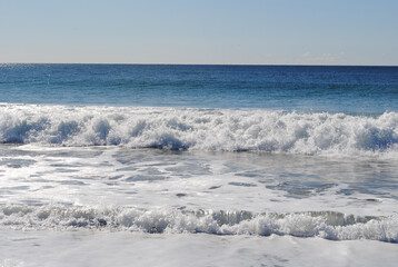 Ocean waves at the beach