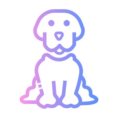 dog Line Gradient Icon