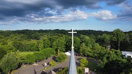 Crucifix on top of a Roman Catholic Church 